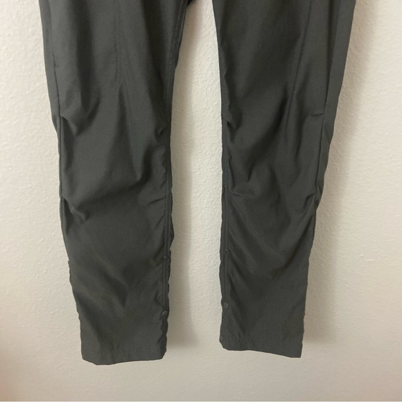 PrAna Alana Nylon Pants Charcoal Grey Sz 10 Outdoor Hiking Roll Up Leg Sporty - Picture 4 of 15